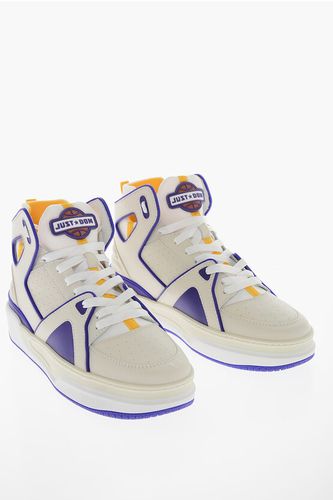 Leather BASKETBALL JD1 High-Top Sneakers with Contrasting De Größe 40 - Just Don - Modalova