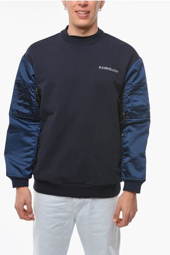 Patchwork Sweatshirt with Logo Print and Zipped Pockets size Xs - Khrisjoy - Modalova