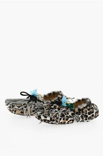 Ponyskin PULI Loafers With Rhinestones And Fringes size 41 - 13 09 SR - Modalova