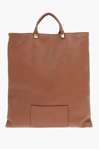 Removable Shoulder Strap Textured Leather Tote Bag size Unica - Valentino - Modalova