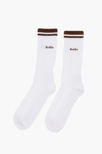Ribbed Details Long Socks Größe Unica - Drôle de Monsieur - Modalova