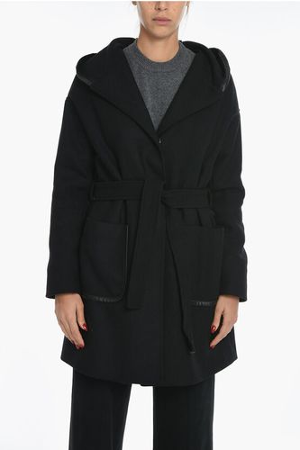 Solid Color Coat with Hood and Belt Größe 42 - Anna Molinari - Modalova