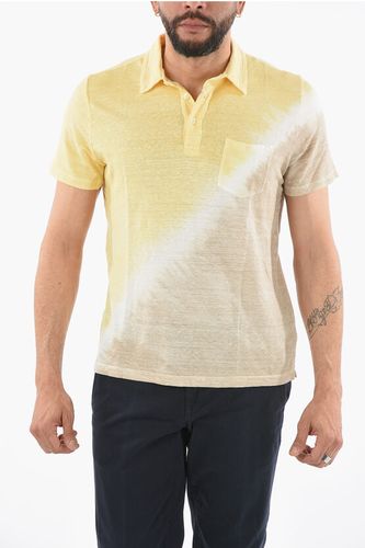 Tie-Dye Effect Flax SMITH Polo Shirt with Breast Pocket Größe M - Altea - Modalova