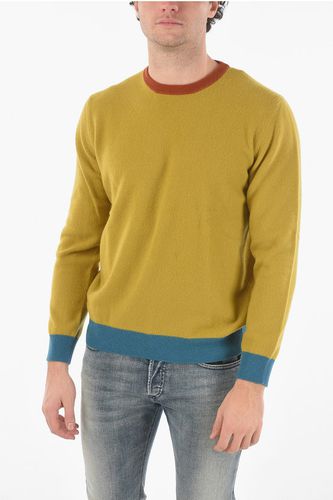 Virgin Wool Crewneck Sweater with Contrasting Trimmings size L - Altea - Modalova