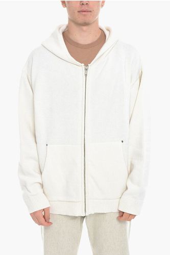 Wool and Nylon Sweater with Hood and Zip Größe M - 424 - Modalova