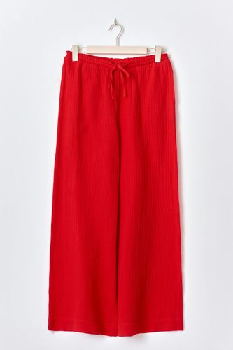 - Gauze trousers - Weite hosen - Rot - XS - Dame - Gina Tricot - Modalova
