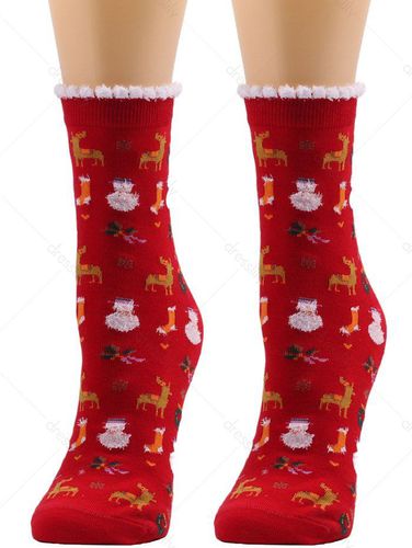 Pair Christmas Pattern Cotton Ankle Socks - DressLily.com - Modalova