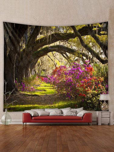 Forest Flower Landscape Print Hanging Home Decor Wall Tapestry Fashion Online - DressLily.com - Modalova