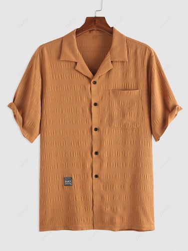 Camisa de Manga Corta con Diseño de Botones - ZAFUL - Modalova