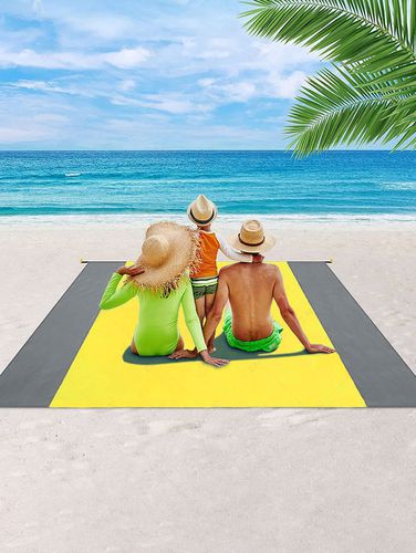 Manta de Playa Plegable Impermeable con Color Bloque - ZAFUL - Modalova