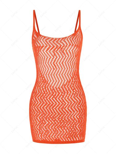 Mini Vestido de Playa de Ganchillo Sin Espalda - ZAFUL - Modalova
