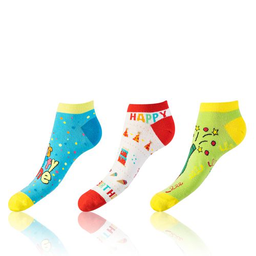 CRAZY IN-SHOE SOCKS 3x - Modern colorful low crazy socks unisex - light green - red - blue - Bellinda - Modalova