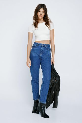 Womens Denim High Waisted Mom Jeans - - 4 - Nasty Gal - Modalova