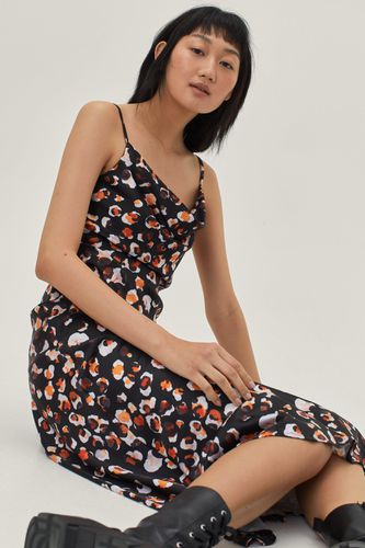 Womens Leopard Print Cowl Maxi Slip Dress - - 6 - Nasty Gal - Modalova