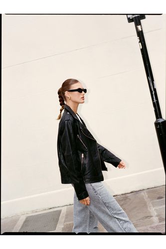 Womens Real Leather Zip Detail Ultimate Biker Jacket - - 4 - Nasty Gal - Modalova