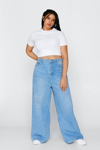 Womens Plus Size Denim Wide Leg Baggy Jeans - - 22 - Nasty Gal - Modalova