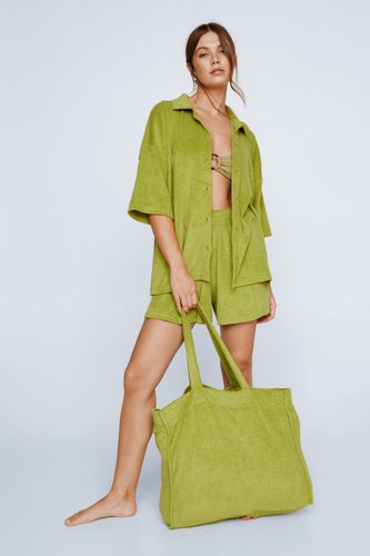 Womens Towelling Shirt and Shorts 4 Piece Cover Up Set - - 4 - Nasty Gal - Modalova