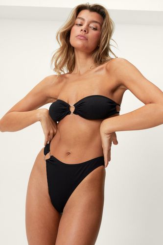 Womens Ribbed Heart Ring Detail Bikini Set - - 4 - Nasty Gal - Modalova
