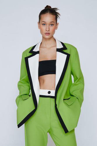 Womens Tailored Colorblock Blazer - - 12 - Nasty Gal - Modalova