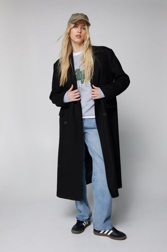 Womens Contrast Collar Wool Look Tailored Coat - - 6 - Nasty Gal - Modalova