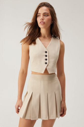 Womens Tailored Pleated Mini Skirt - - 4 - Nasty Gal - Modalova