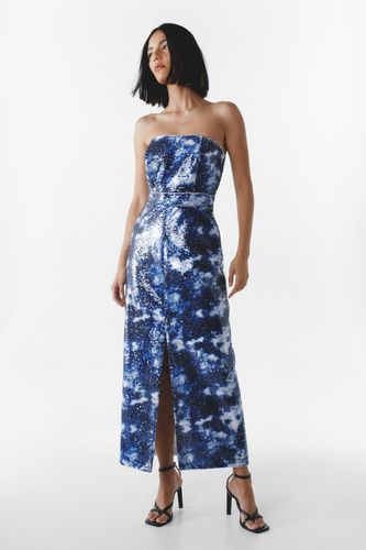 Womens Premium Sequin Tie Dye Maxi Dress - - 4 - Nasty Gal - Modalova