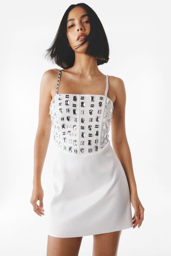 Womens Premium Embellished Bodice Mini Dress - - 6 - Nasty Gal - Modalova
