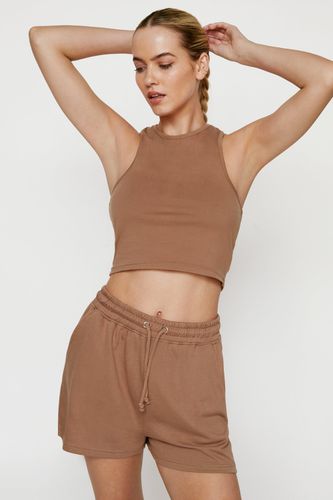Womens Racer Top And Sweat Shorts Two Piece Set - - L - Nasty Gal - Modalova