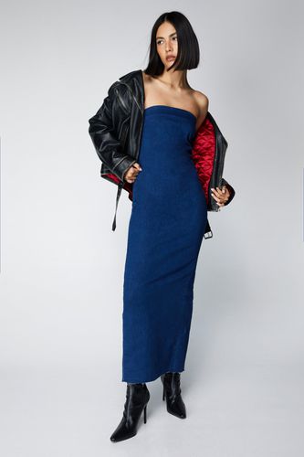 Womens Denim Strapless Maxi Dress - - XL - Nasty Gal - Modalova