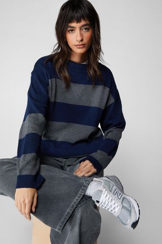 Womens Stripe Oversized Knit jumper - - L - Nasty Gal - Modalova