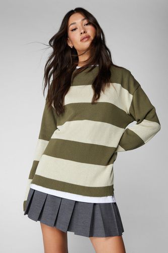 Womens Stripe Oversized Knit jumper - - S - Nasty Gal - Modalova