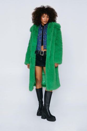 Womens Premium Faux Fur Oversized Coat - - 4 - Nasty Gal - Modalova