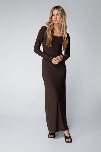 Womens Long Sleeve Slinky Maxi Dress - 8 - Nasty Gal - Modalova