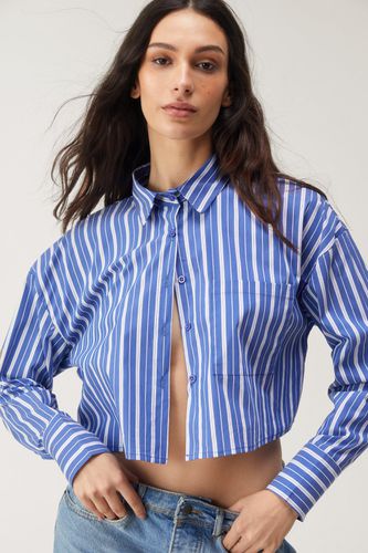 Womens Stripe Cropped Shirt - - 4 - Nasty Gal - Modalova