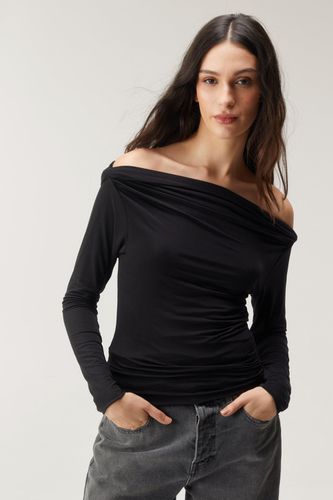 Womens Premium Slinky Slash Neck Long Sleeve Top - - 6 - Nasty Gal - Modalova