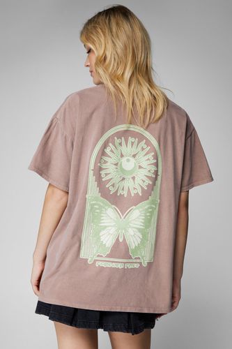 Womens Celestial Front And Back Washed Graphic T-shirt - - S - Nasty Gal - Modalova
