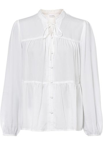 Blusa tipo túnica de satén con poliéster reciclado - BODYFLIRT - Modalova