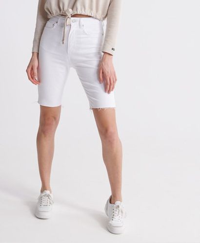 Women's Kari Long Line Shorts White / Denim Optic White - Size: 24 - Superdry - Modalova