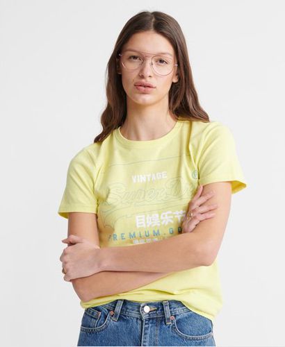 Camiseta de algodón orgánico Premium Goods Label Outline - Superdry - Modalova