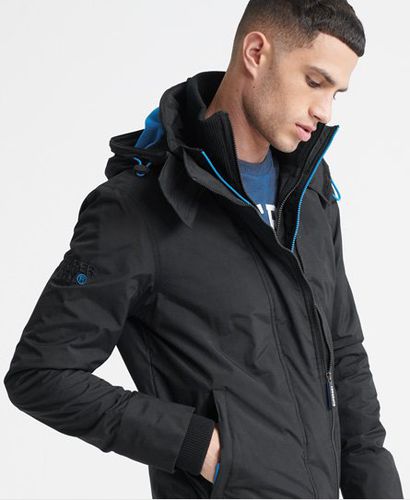 Men's Pop Zip Arctic Hooded SD-Windcheater Jacket Black / Black/Super Denby New Branding - Size: S - Superdry - Modalova