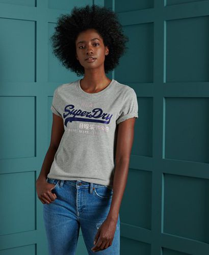 Camiseta de satén con Vintage Logo bicolor - Superdry - Modalova