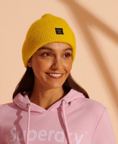 Women's Super Lux Beanie Yellow / Staten Yellow - Size: 1SIZE - Superdry - Modalova