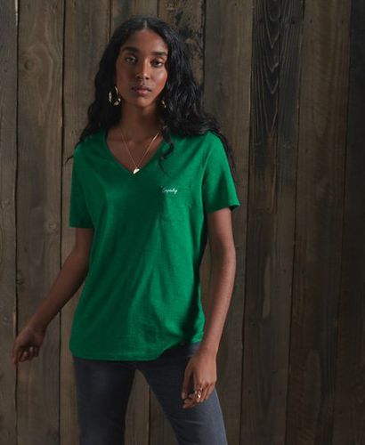 Essential T-Shirt aus Bio-Baumwolle mit V-Ausschnitt aus der Ora - Superdry - Modalova