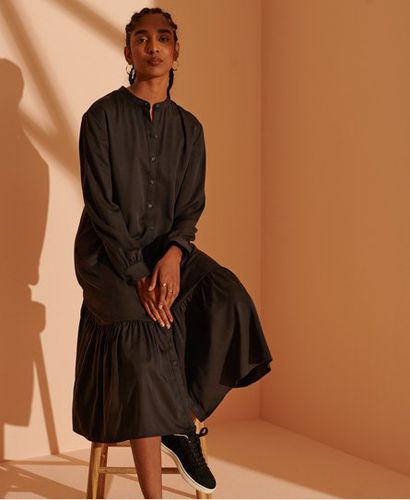 Women's Cult Studios Tiered Shirt Dress Black - Size: 10 - Superdry - Modalova