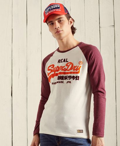 Camiseta con manga larga raglán y logo Vintage - Superdry - Modalova