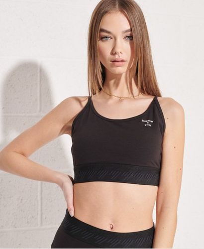 Women's Essential Strappy Crop Top Black - Size: 8 - Superdry - Modalova