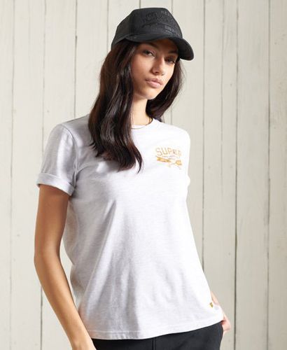 Women's Glitter Sparkle T-Shirt / Ice Marl - Size: 12 - Superdry - Modalova