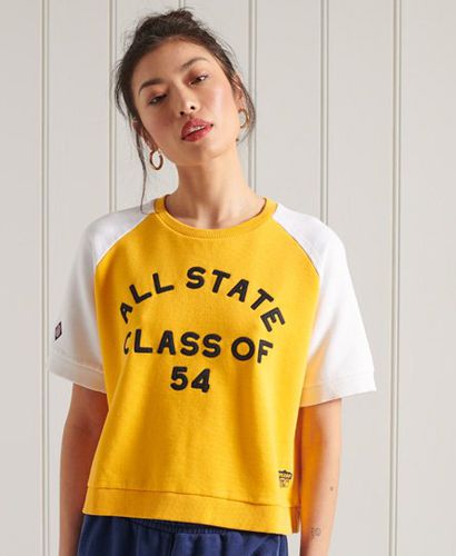 Camiseta de estilo sudadera con bloques de color Collegiate - Superdry - Modalova