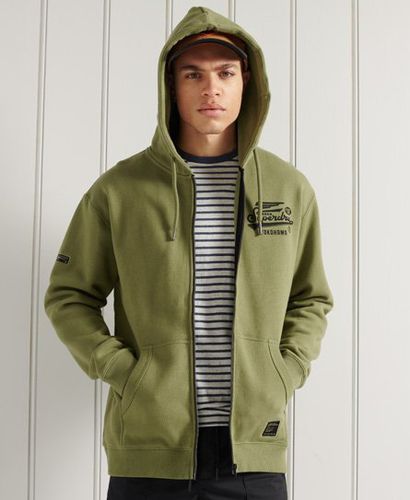 Sudadera gráfica militar con capucha y cremallera - Superdry - Modalova