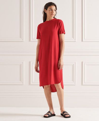 Women's Curve Hem Shift Dress Red / Rouge Red - Size: 10 - Superdry - Modalova